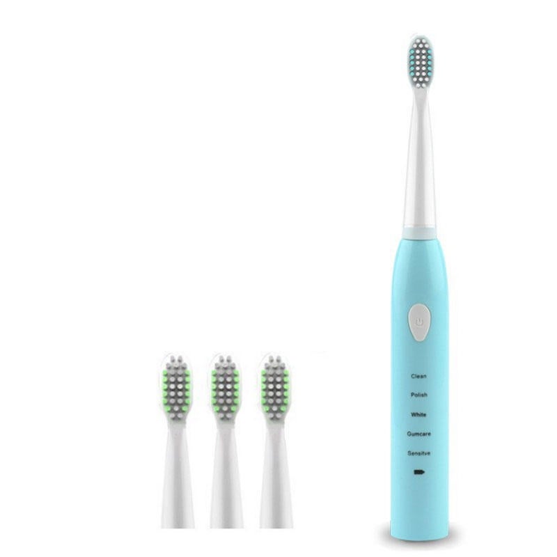 5 Modes Sonic Electric Toothbrush Portable Usb Charging Waterproof Vibration With 4 Brush Heads Electric Toothbrushes