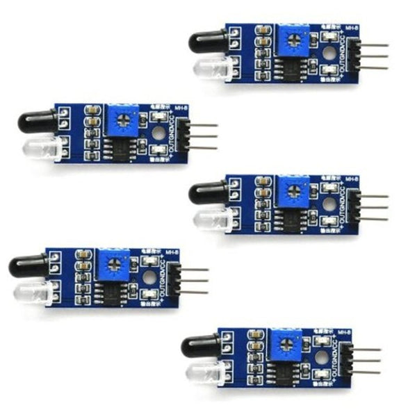 5 Pcs Ir Infrared Obstacle Avoidance Sensor Module For Arduino Smart Car Robot Blue Other Sensors