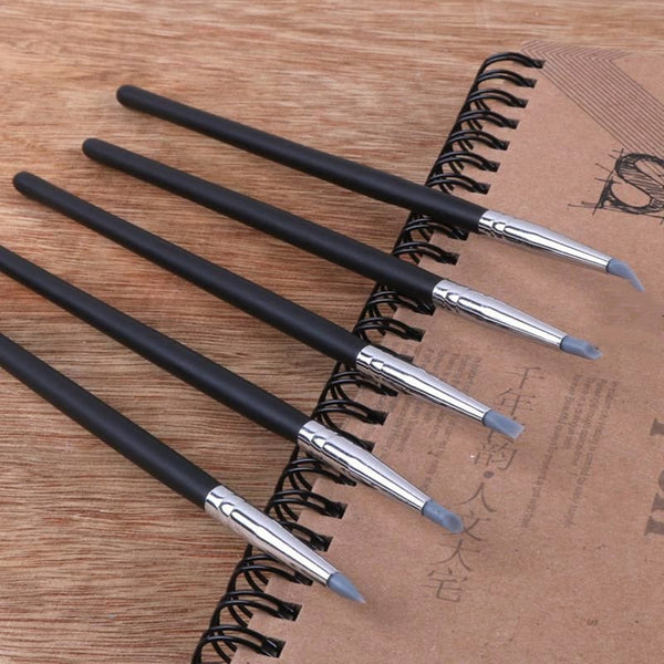 5 Pcsset Silicone Tip Color Shapers Brushes Clay Sculpture Shaping Modeling Tools Rubber Paint For Carve 3Mm Pottery Tools & Sets