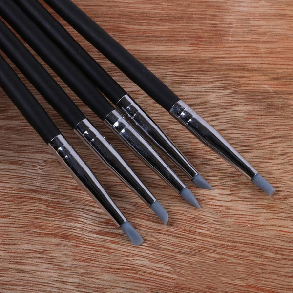 5 Pcsset Silicone Tip Color Shapers Brushes Clay Sculpture Shaping Modeling Tools Rubber Paint For Carve 3Mm Pottery Tools & Sets