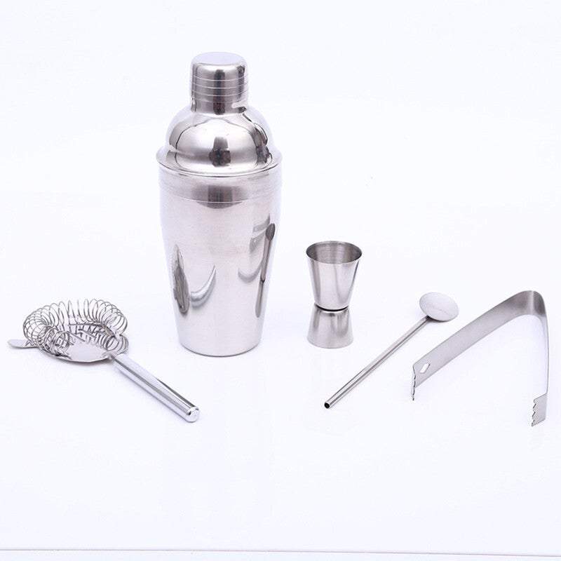 5 Piece Stainless Steel Barware tail Maker Set tail Shakers & Sets