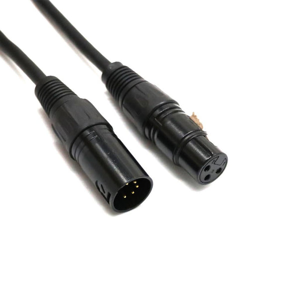 5 Pin Male To 3 Female Xlr Connector Dmx Adapter Balanced Cable Lighting Accessory
