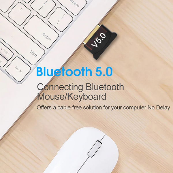 5.0 Bluetooth Usb Adapter Dongle Transmitter For Computer Pc Laptop Wireless Mouse