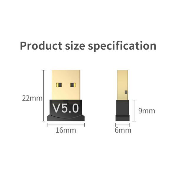5.0 Bluetooth Usb Adapter Dongle Transmitter For Computer Pc Laptop Wireless Mouse