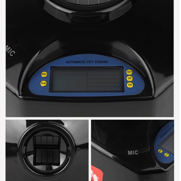 5.5L Digital Lcd Timer Automatic Pet Feeder Dog Cat Food Bowl Dishes Feeders & Fountains