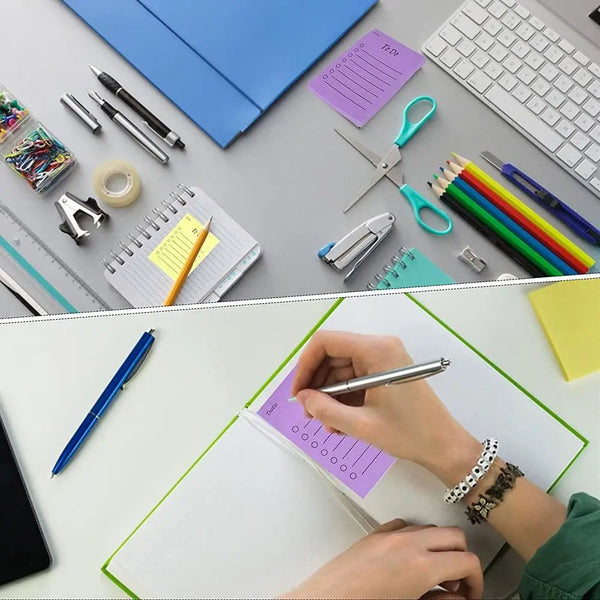 50 Sheets Fluorescent Colour Memo Pads For Stationery And Business Use Sticky Notes