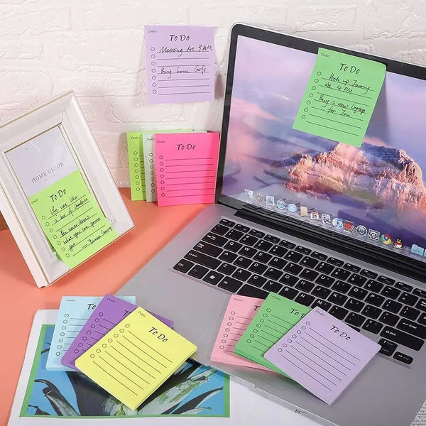 50 Sheets Fluorescent Colour Memo Pads For Stationery And Business Use Sticky Notes