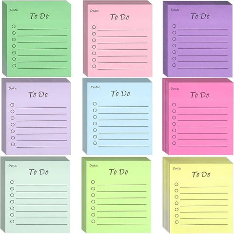 50 Sheets Fluorescent Colour Memo Pads For Stationery And Business Use Sticky Notes