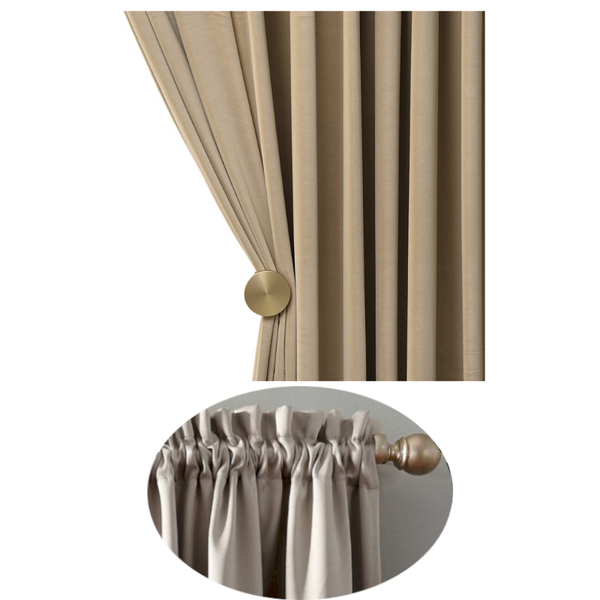 500 Centimetre Light Pawn High Quality Modern Velvet Blackout Curtains For Living Room Bedroom Dining Luxury Drape Curtains & Drapes