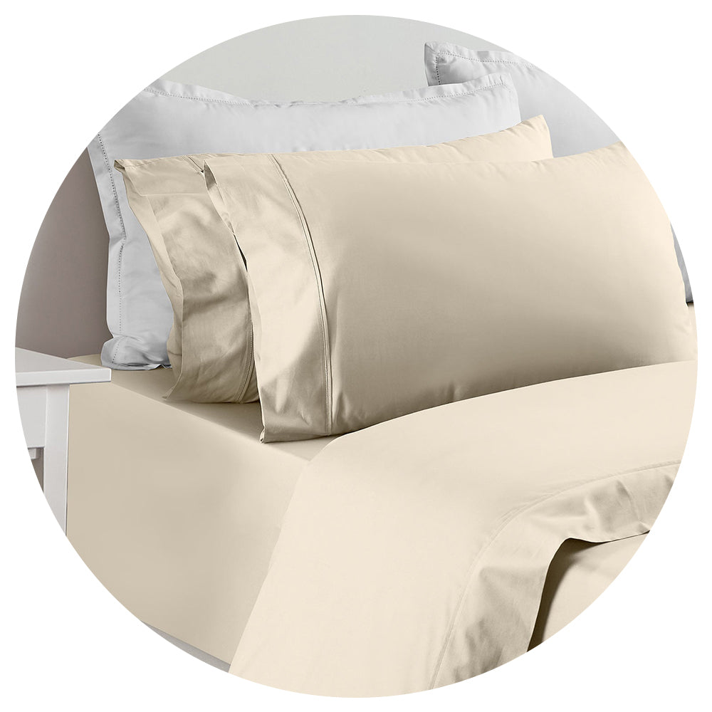 Renee Taylor 1500 Thread Count Cotton Blend Sheet Sets King Ivory Sheets