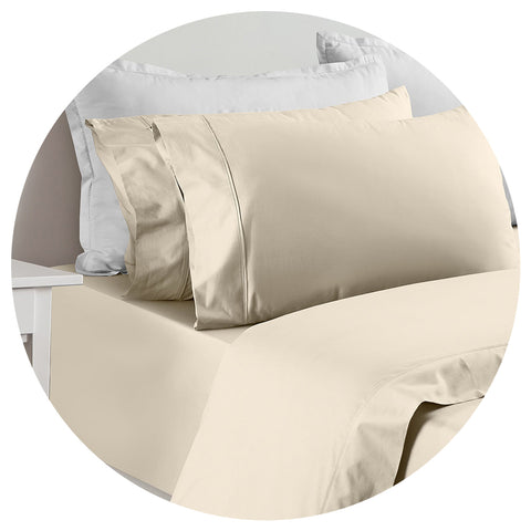Renee Taylor 1500 Thread Count Cotton Blend Sheet Sets King Ivory Sheets