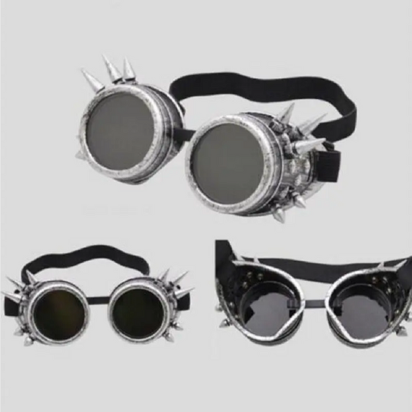 503 Motorcycle Goggles Retro Decorative Glasses Platinum