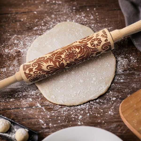 Christmas Snowflake Boho Mandala Printed Rolling Pin Rolling Pins