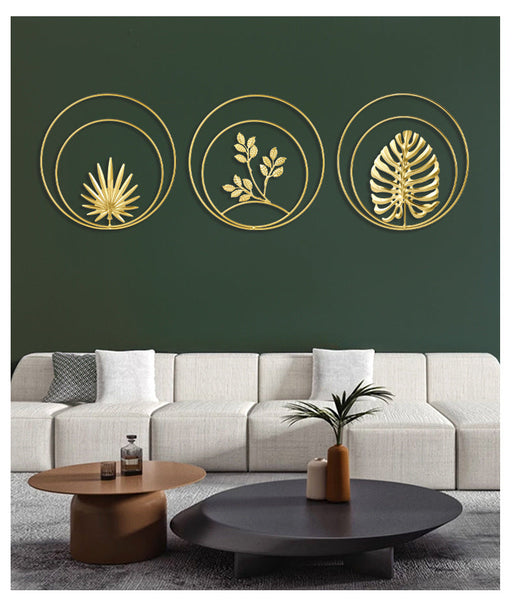 Nordic Style Luxury Metal Wall Hanging Decor For Living Room Bedroom Sofa Background Creative Art Wall Hangings