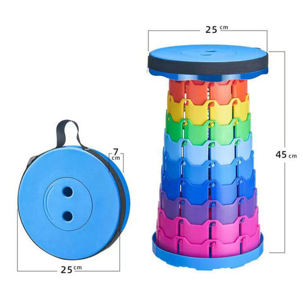 400Lbs Capacity Heavy Duty Folding Stool. Collapsible Telescoping Portable. Ideal For Camping & Fishing. Camping Chairs