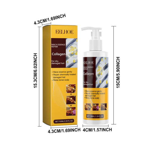 Maca Essence Repair Collagen, Repair Damaged Hair Reduces Split Ends Deep Clean Smooth And Shiny Sets & Kits