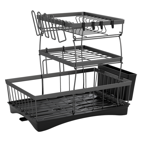 Toque Dish Drying Rack Plate Drainer Cup Holder Racks & Holders