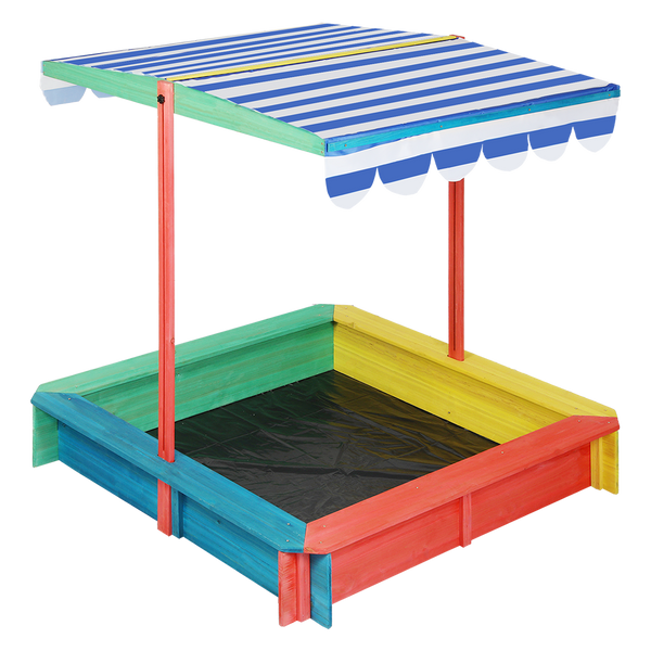 Bopeep Kids Sandbox 120X120cm Sandpit Toys