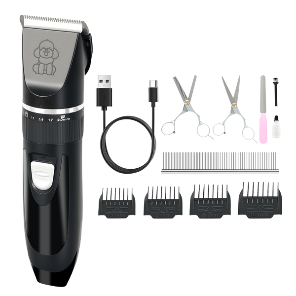Pawz Pet Clipper Cat Trimmer Shaver Kit Black Dog Grooming