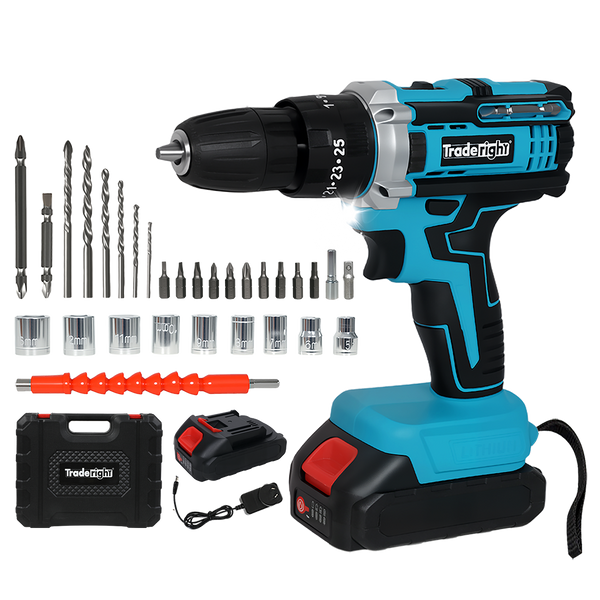 Traderight 21V Cordless Drill Driver Set 22.0Ah Battery Cordless Drills