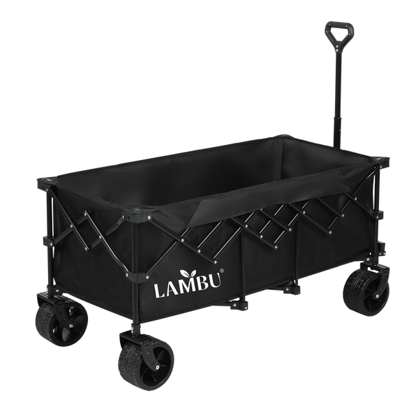 Lambu Folding Wagon Trolley Cart Wheelbarrows Carts Wagons
