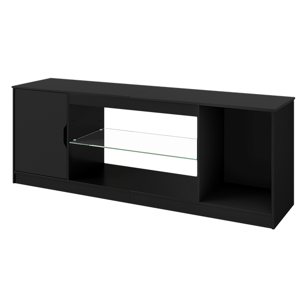 Levede Tv Stand Storage With Led 140Cm Black Tv Stands & Mounts