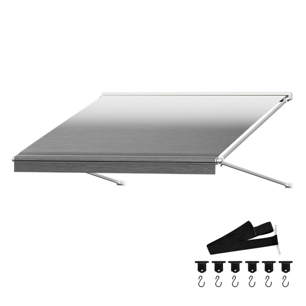 Manan 15Ft Rv Awning Fabric Replacement 18.05Oz Grey Awnings