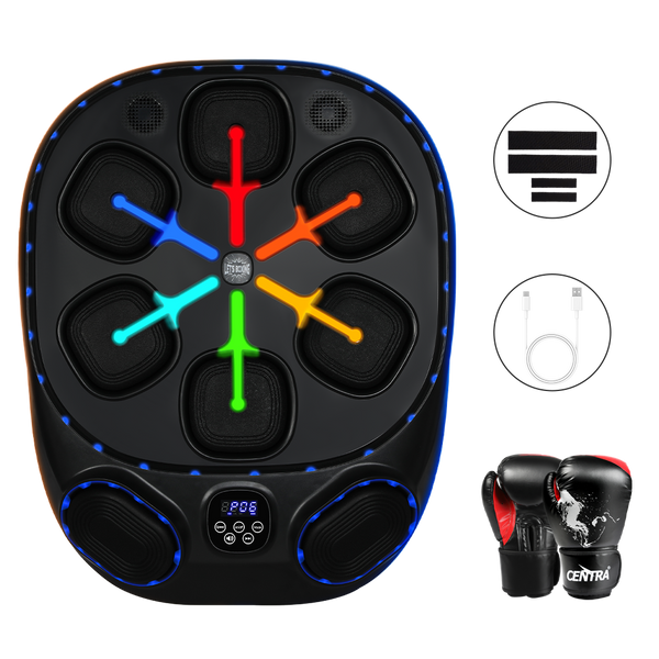 Centra Smart Music Boxing Machine With 8Oz Glove Strike Pads & Mitts
