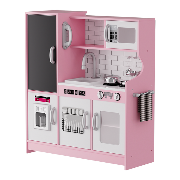 Bopeep Kids Kitchen Set Wooden Pretend Play Cooking Toy Pretend Kitchens