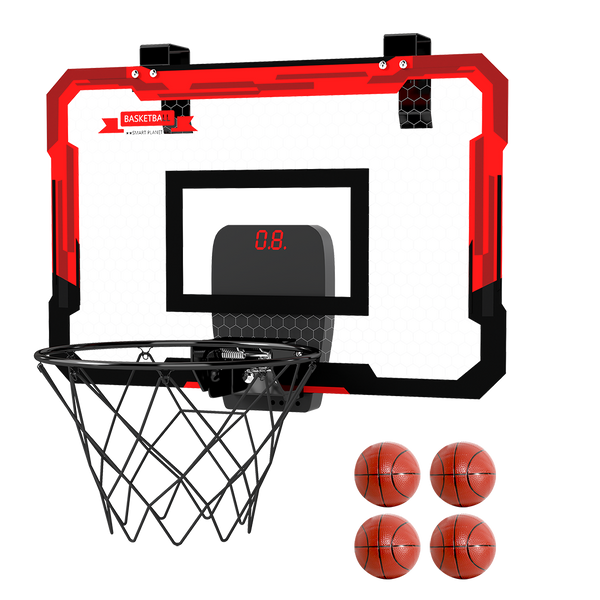 Bopeep Mini Indoor Basketball Hoop Over Door Set With Electronic Scorer And 4 Balls Outdoor Toy Balls