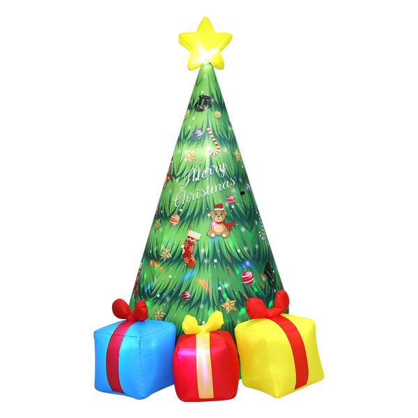 Santaco Inflatable Led Christmas Tree With Music 240Cm Seasonal Decorations