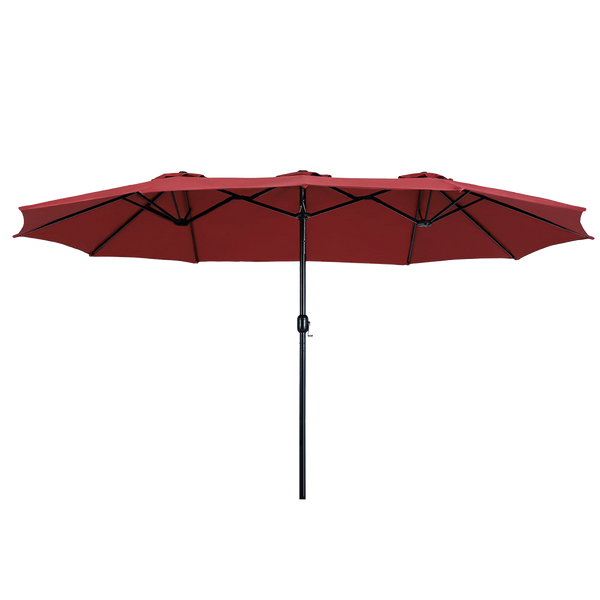Mountview Big Parasol Patio Umbrella Outdoor Garden 200Cm X 380Cm 233Cm Red Patio Umbrellas