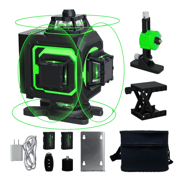 Traderight 4D 16 Line Green Laser Level Remote Tripod Laser Measuring Tools