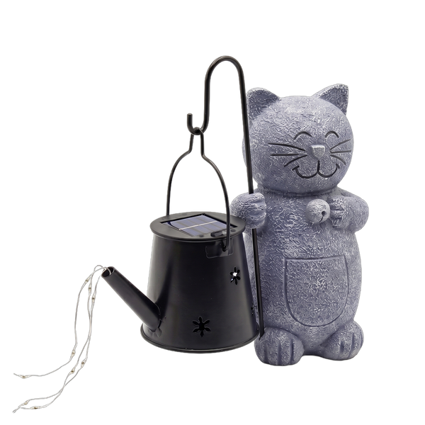 Emitto Cat Solar Garden Statue Weatherproof Led Light Decor Ornaments & Statues