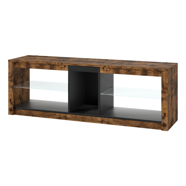 Levede Tv Stand Cabinet Glass Display Storage Shelves Tv Stands & Mounts