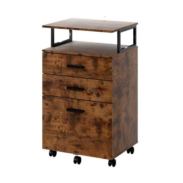 Levede Mobile File Cabinet 3 Drawers Home Office Desk Filing Cabinets