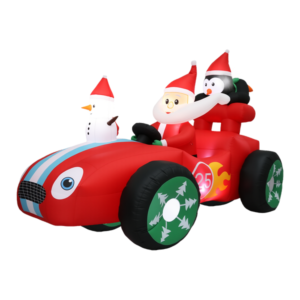 Santaco Christmas Inflatable 2.4M Racing Sleigh Seasonal Decorations