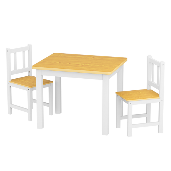 Bopeep Kids Table And Chairs Set Wooden 3Pcs Study Play Outdoor Play Sets