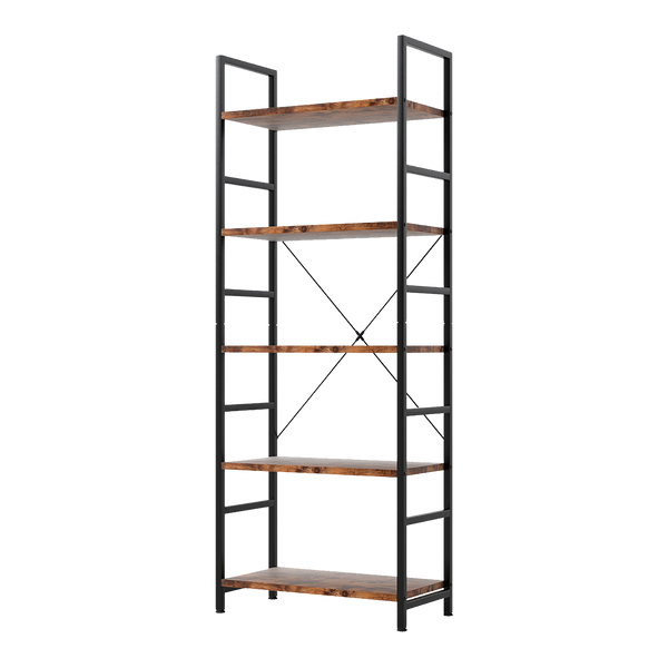 Levede 5 Tier Industrial Bookshelf Bookcase 157.5Cm Bookshelves
