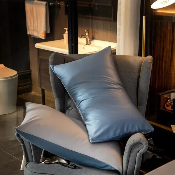 Blue Light Grey Ultra Soft Luxury Egyptian Cotton Cover King Size Set Sheets