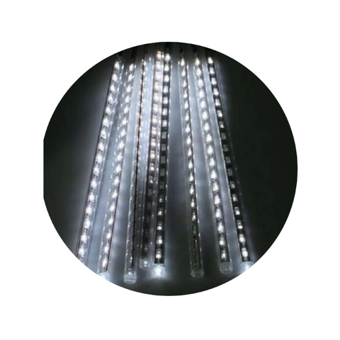 50Cm 8 Tubes Led Meteor Shower Rain Lights Ac 110 240V White Power Adapter String Lights