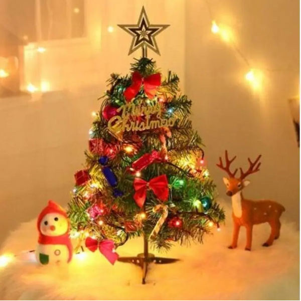 50Cm Christmas Tree Set With Light String Without Battery Multi A