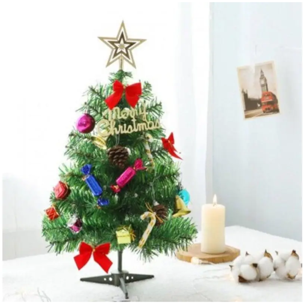 50Cm Christmas Tree Set With Light String Without Battery Multi A