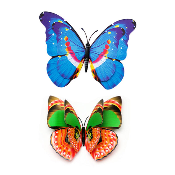 50 Pieces Double Layer Wings Butterfly Stakes Waterproof Garden Ornaments Ornaments & Statues