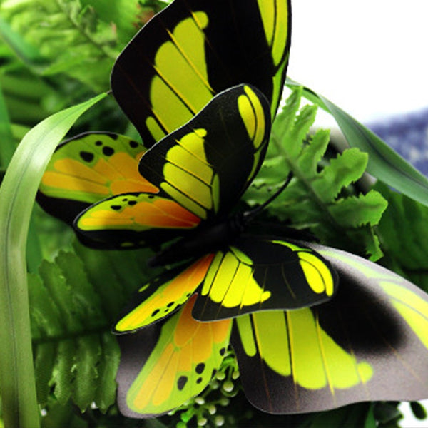 50 Pieces Double Layer Wings Butterfly Stakes Waterproof Garden Ornaments Ornaments & Statues