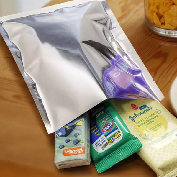 50 Pieces Foil Mylar Vacuum Sealer Bags Smell Proof Moisture Food Storage Vacuum Sealers