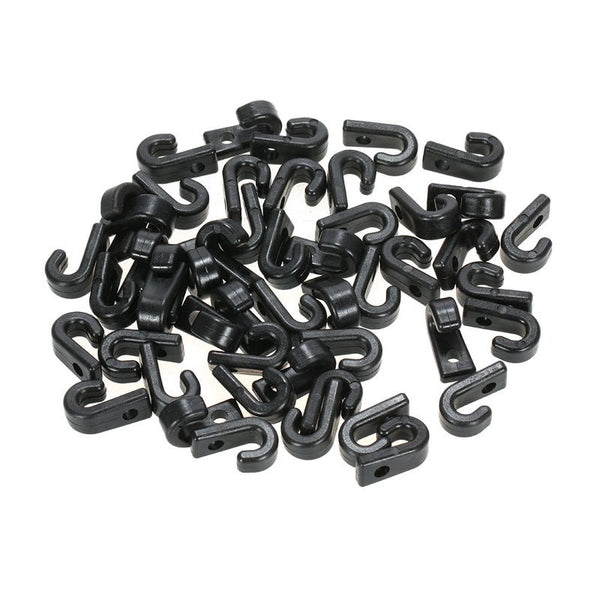 50Pcs Nylon Lashing Shock Cord J Hooks Tie Down For Kayaks Canoes Boats Other Boating Water Sports