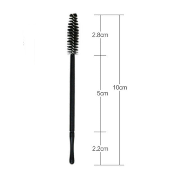50Pcs Disposable Eyelash Eyebrow Brush Spiral Wire Curling Black Eyelash Tools