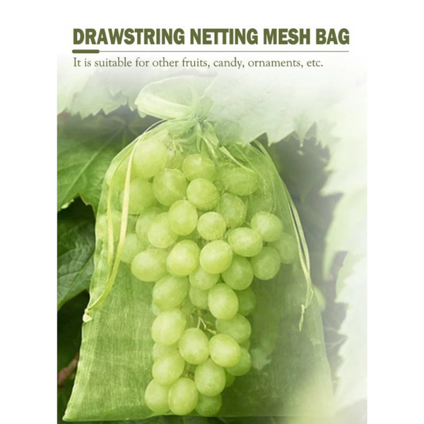 50Pcs Fruit Protection Mesh Drawstring Bags Other Plant Care & Accessories
