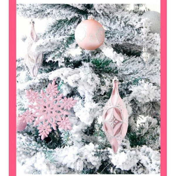 50X Pink Collection Christmas Decorations Baubles Stars Cones Hearts Tree Topper Ornament